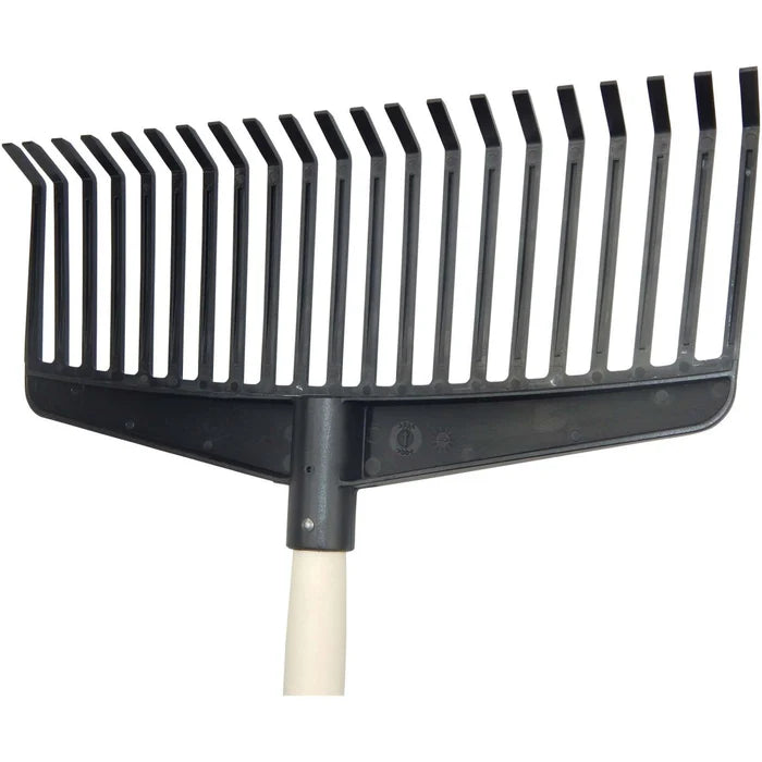 Nylon broom, black, 21-tine with handle