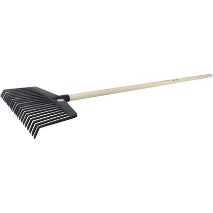 Nylon broom, black, 21-tine with handle