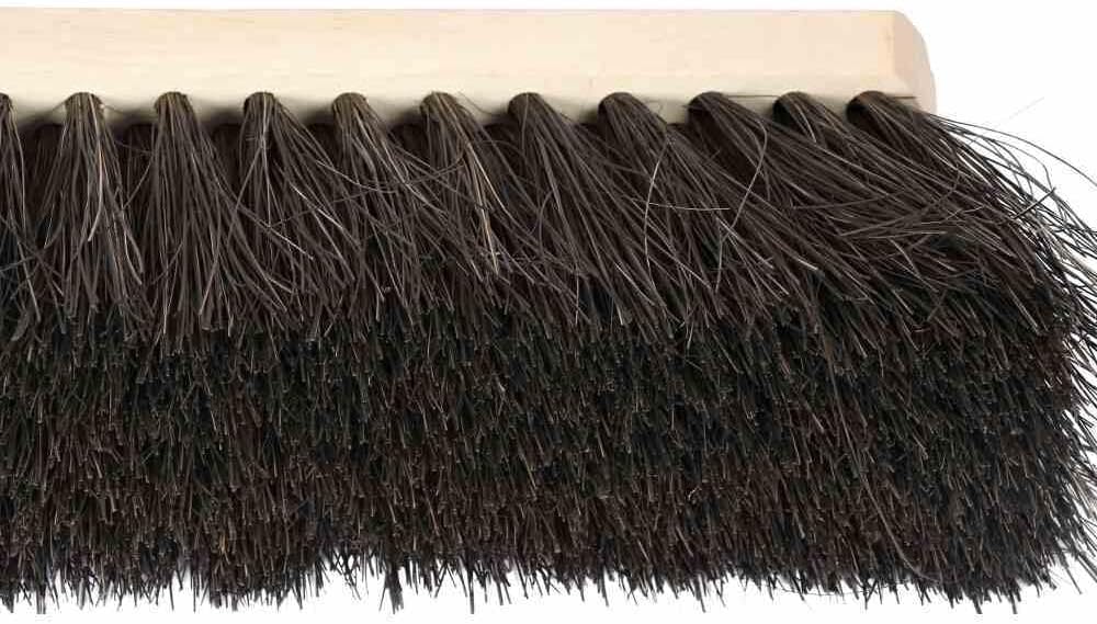 Siena HOME Arenga Indoor Broom, Flat Wood, with Power-Stick Holder