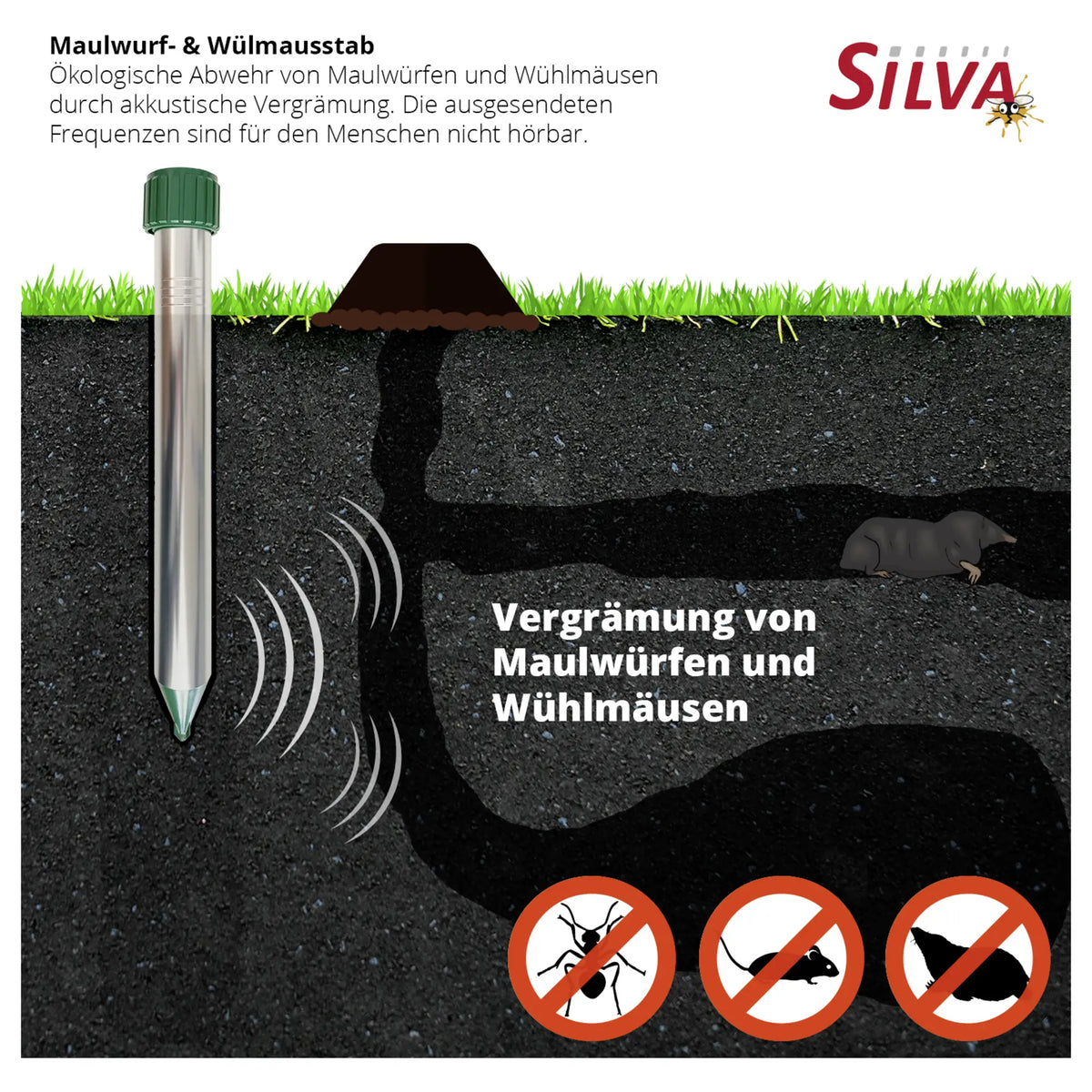 Silva SILVATRONIC Wühlmaus- und Maulwurfvertreiber