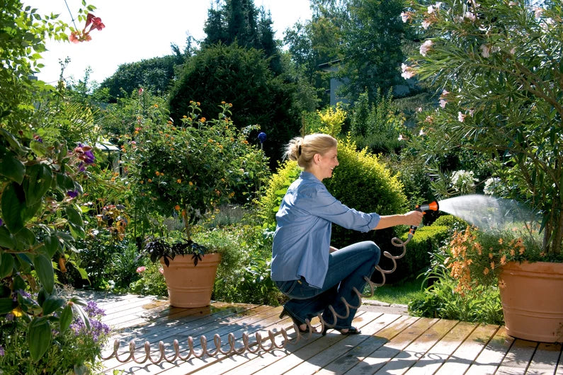 GARDENA Spiralschlauch-Set 10 m, komplett mit Impulsbrause und Systemteilen