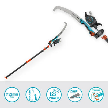 GARDENA StarCut Pro L Set, Baum- und Strauchschneider, mit Säge und Adapter