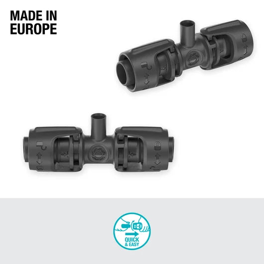 Micro-Drip-System T-Joint for Spray Nozzles 13 mm (1/2") - Contents: 5 pieces