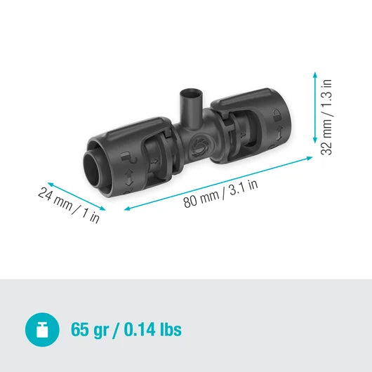 Micro-Drip-System T-Joint for Spray Nozzles 13 mm (1/2") - Contents: 5 pieces