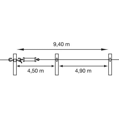 Horizont Torgriffset mit Elastikseil