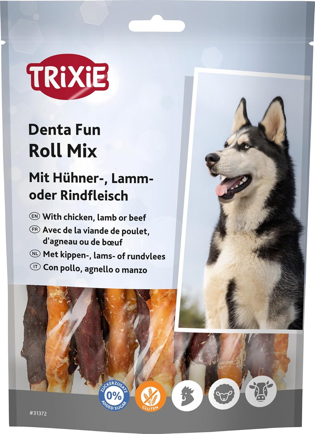 Trixie Denta Fun Roll Mix mit Hühner-, Lamm- oder Rindfleisch