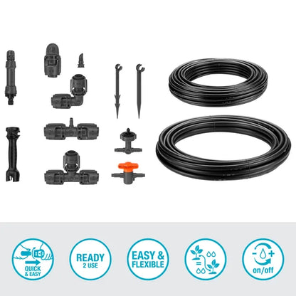 Micro-Drip-System Drip Irrigation Set Raised Bed/Garden Bed (35 Plants)