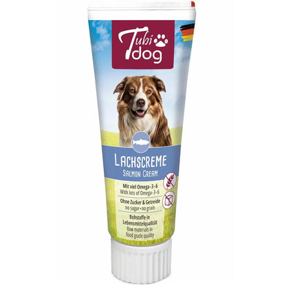 TubiDog® Lachscreme Tube für Hunde – 75 g