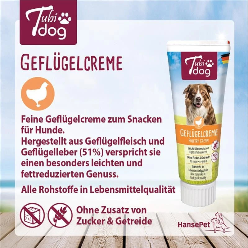 TubiDog® Geflügelcreme Tube für Hunde – 75 g