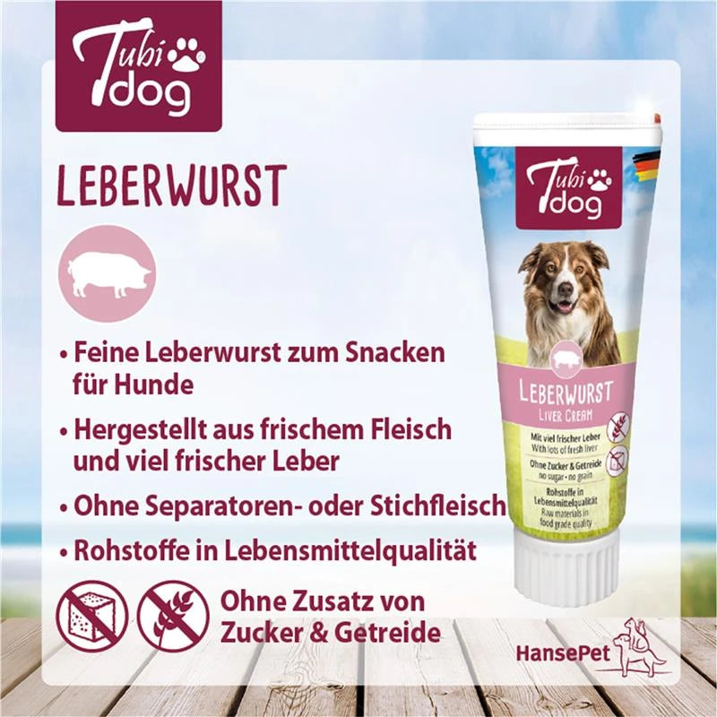 TubiDog® Leberwurstcreme Tube für Hunde – 75 g