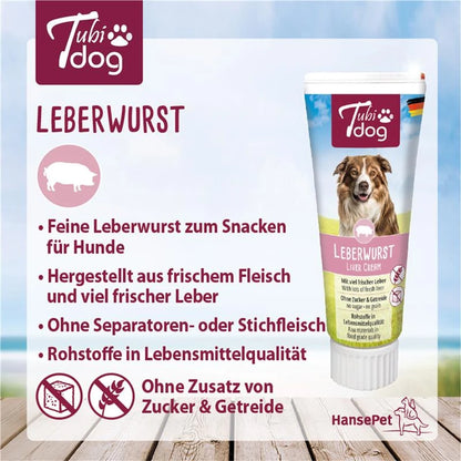 TubiDog® Leberwurstcreme Tube für Hunde – 75 g