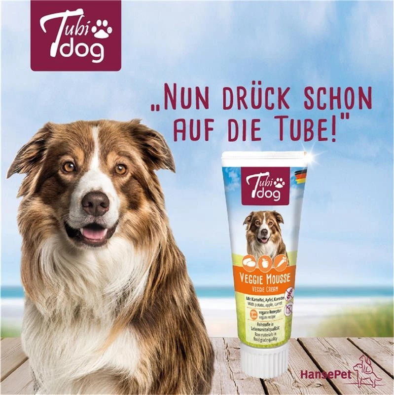 TubiDog® Veggie Mousse für Hunde – Tube 75 g