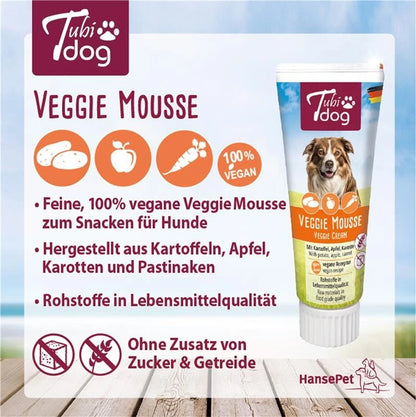 TubiDog® Veggie Mousse für Hunde – Tube 75 g