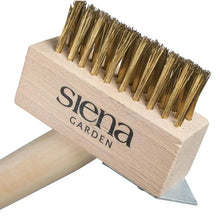Siena GARDEN Grout Brush with Brass and Stainless Steel Bristles, 1400 x 28mm Handle, incl. Scraper Attachment