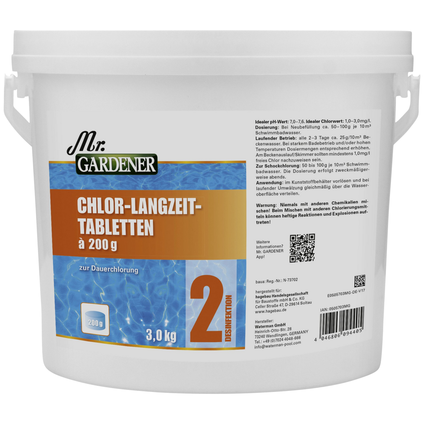 Mr. Gardener Chlorine Long-Term Tablets