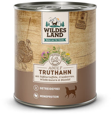 Wildes Land Truthahn mit Süßkartoffel, Cranberries, Wildkräutern und Distelöl