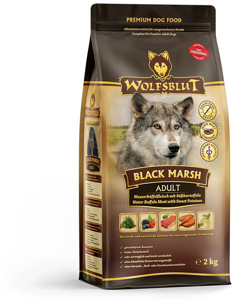 Wolfsblut Black Marsh Adult - Water Buffalo with Sweet Potato