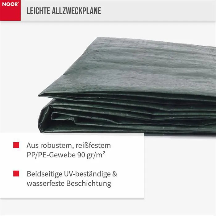 Noor Gewebe-Plane Easy 90g/m² ca. 5,00 x 6,00 m / grün