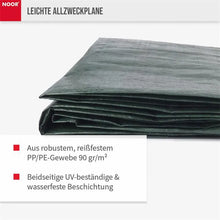 Noor Fabric Tarp Easy 90g/m² approx. 5.00 x 6.00 m / green
