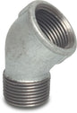 Bevo No. 121 Elbow 45° Cast Iron Galvanized Female Thread x Male Thread