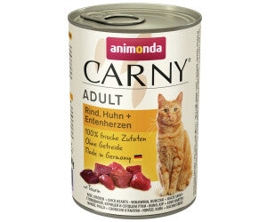 animonda Carny Adult Rind,Huhn+Entenherzen