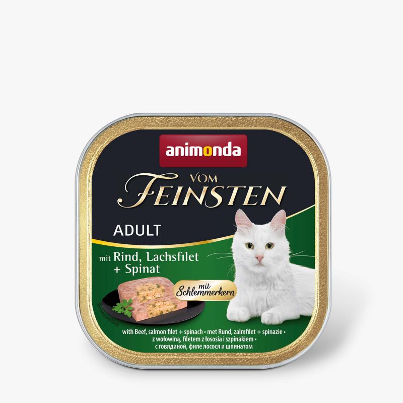 animonda Vom Feinsten Cat Gourmet Core Adult Beef, Salmon+Spinach