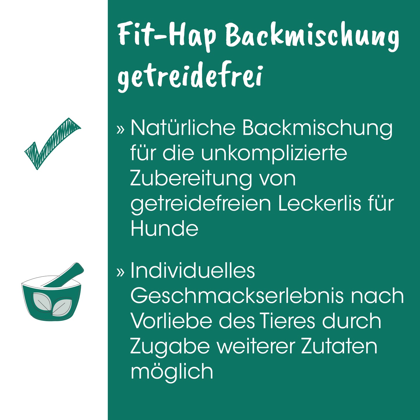 cdVet Fit-Hap Leckerli Backmischung für Hunde, getreidefrei