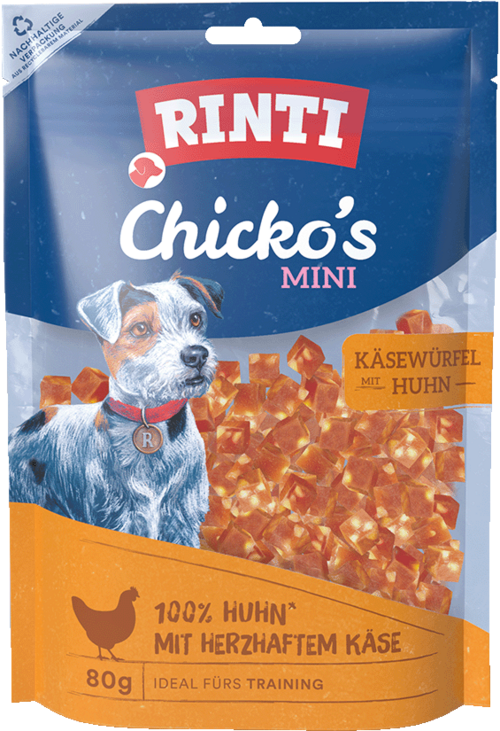 Rinti Chicko's Mini Käsewürfel mit Huhn - Beutel