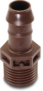 Bevo Rain Bird Adapter Kunststoff  x 17 mm Außengewinde x Tülle 3,5bar Braun Typ XFF17
