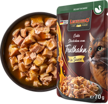 Leonardo Nassfutter Delight in Sauce - Echte Stückchen vom Truthahn mit Süßkartoffel 70g