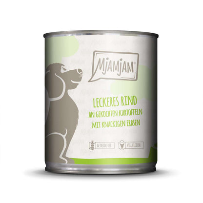 MjAMjAM - leckeres Rind an gekochten Kartoffeln mit knackigen Erbsen