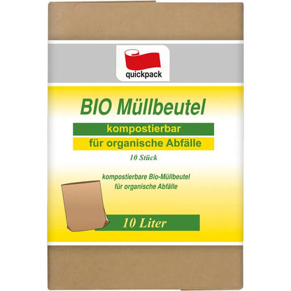 QuickPack Bio-Beutel kompostierbar, ca. 10 l, 10 Stück