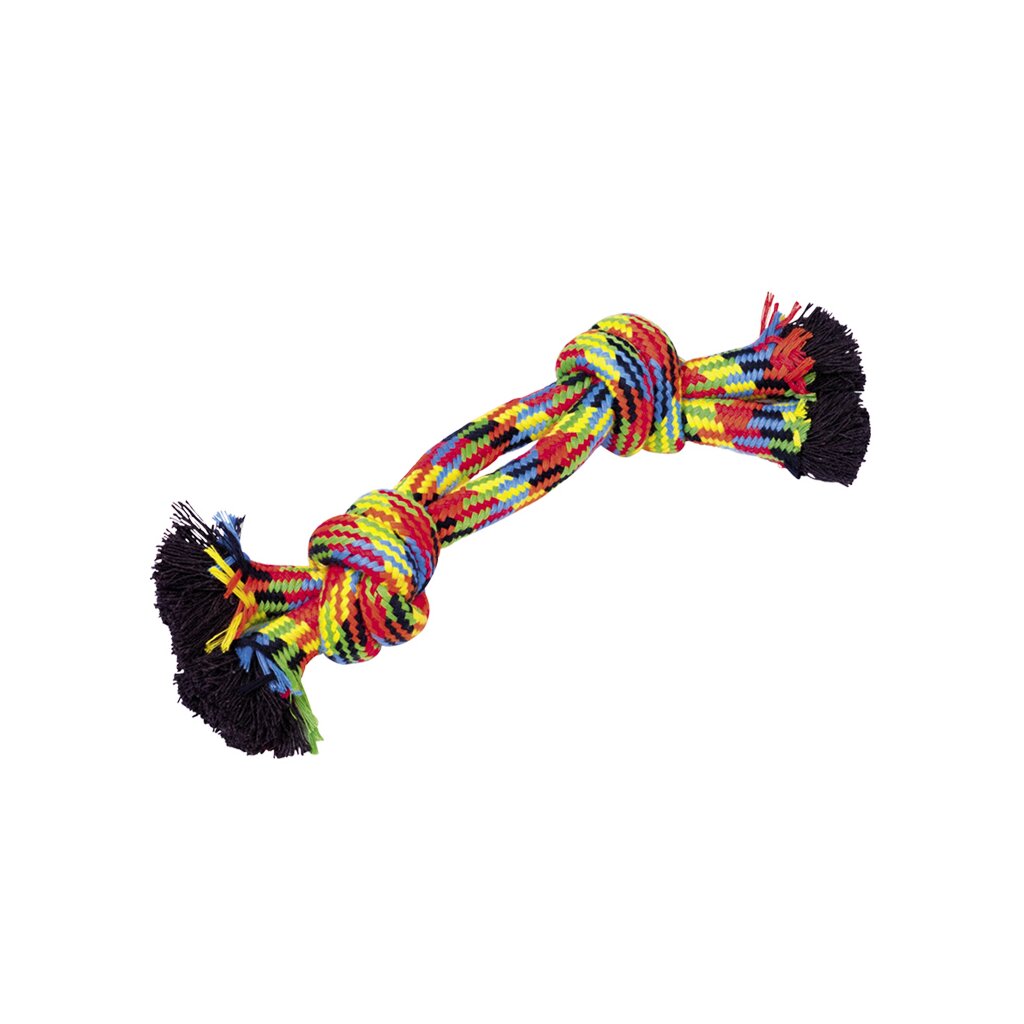 Nobby Rope Toy, colorful play ropes 122 g; 2 knots 30 cm