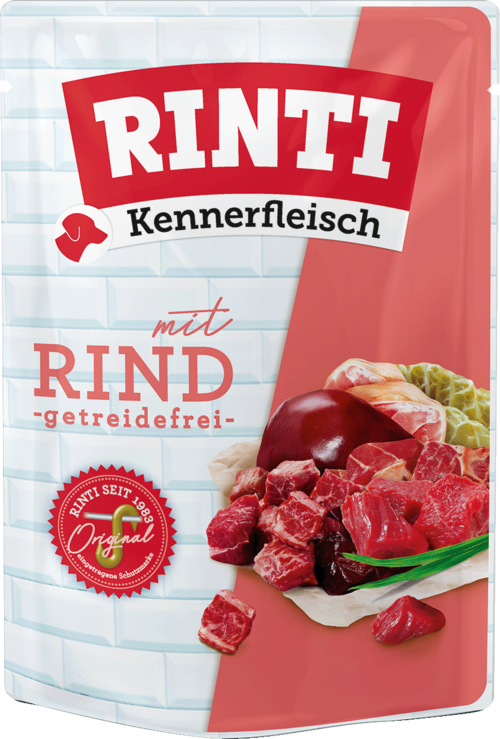 Rinti Kennerfleisch Rind Getreidefrei Frischebeutel 400g