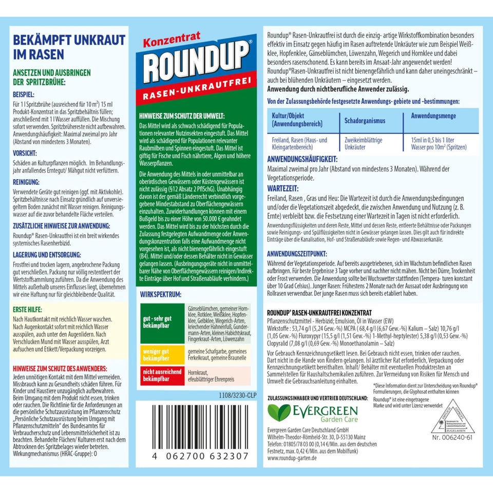 Evergreen Roundup Lawn Weed Killer Concentrate