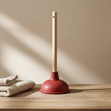 Drain cleaner 46cm Ø14cm with wooden handle