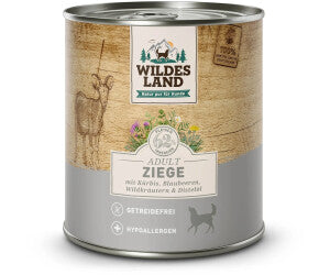 Wildes Land Ziege mit Kürbis, Blaubeeren, Wildkräutern und Distelöl